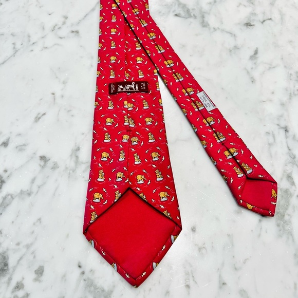 Hermes Tie in hand-sewn silk twill 100% silk - Picture 4 of 5